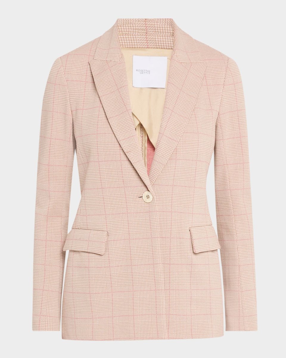 Plaid Single-Breasted Jacket